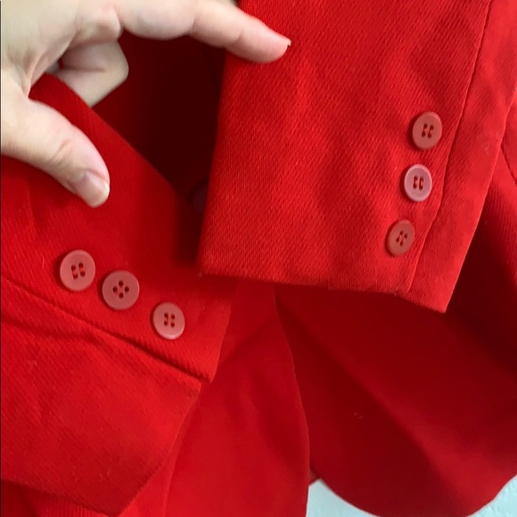 Donna Karen | Red long blazer jacket - Picture 5 of 16
